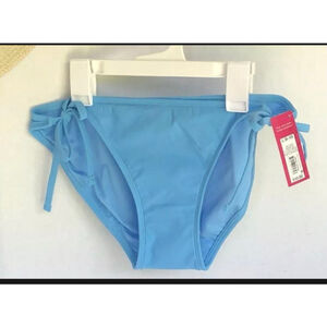 Xhilaration Women's String Bikini Bottoms Teal Blue Size L 8-10